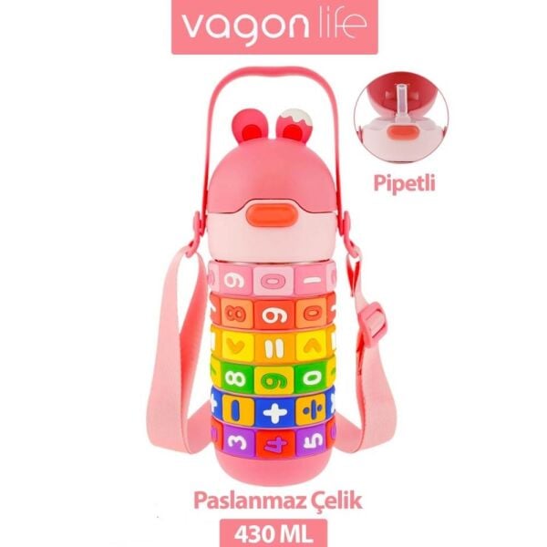 Vagonlife 430 ml Çelik Termos Matara VGN30031 Pembe