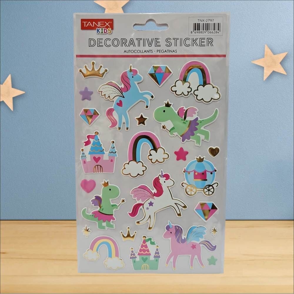 Tanex Sticker Pufy Unicorn Krallık Serisi 27161