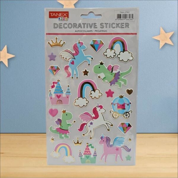 Tanex Sticker Pufy Unicorn Krallık Serisi 27161