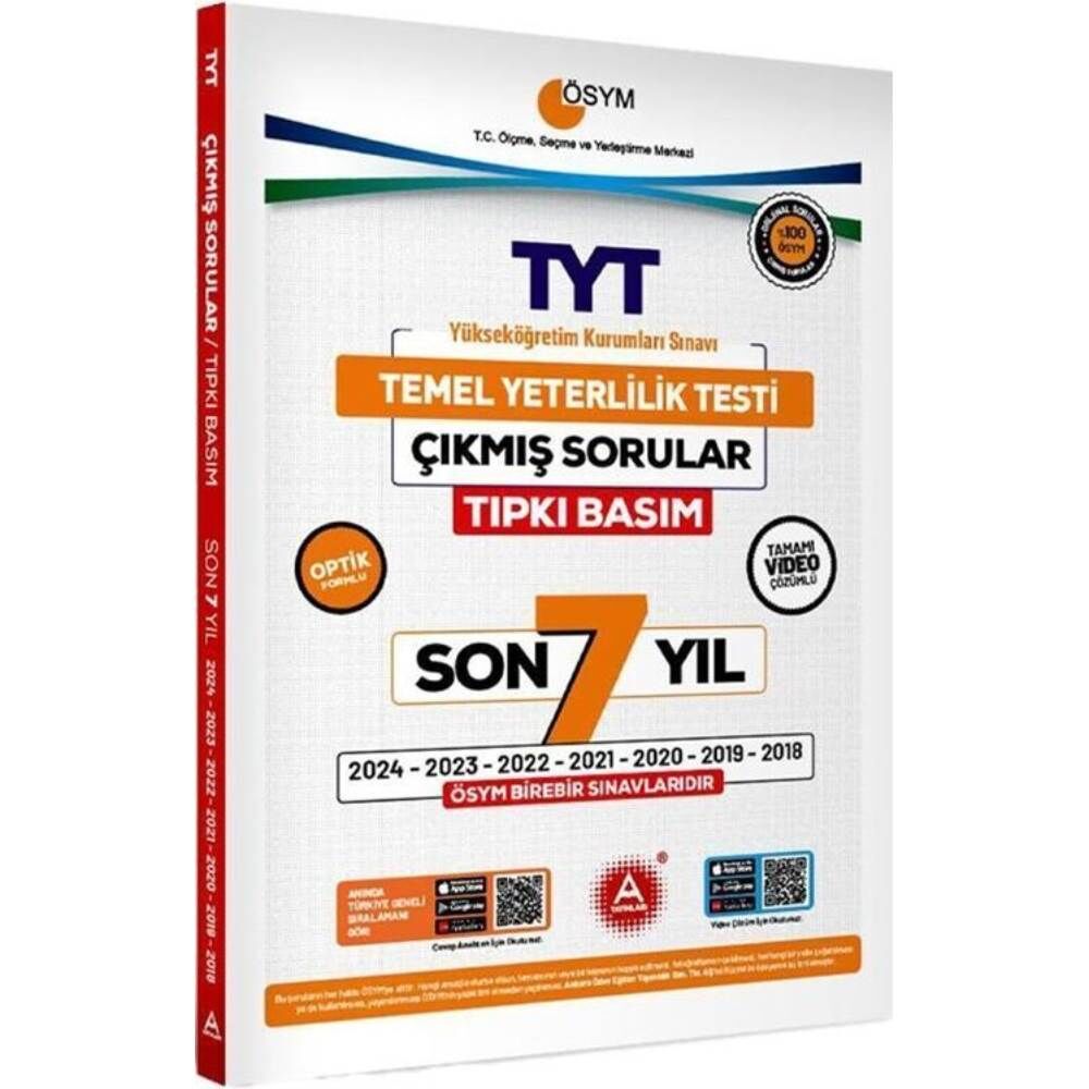 A Yayın TYT Tıpkı Basım Deneme Seti Son 7 Yıl