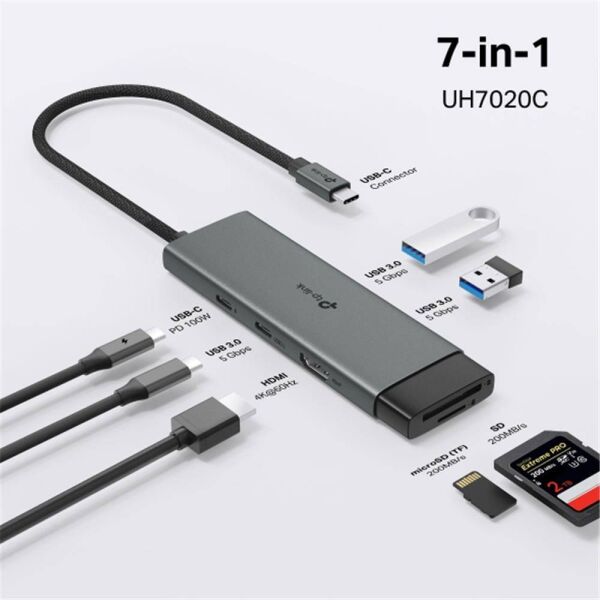 Tp-Link UH7020C USB Type C Docking Station 7 Port ( USB-C PD + USB C + HDMI + USB 3.0 X2 )