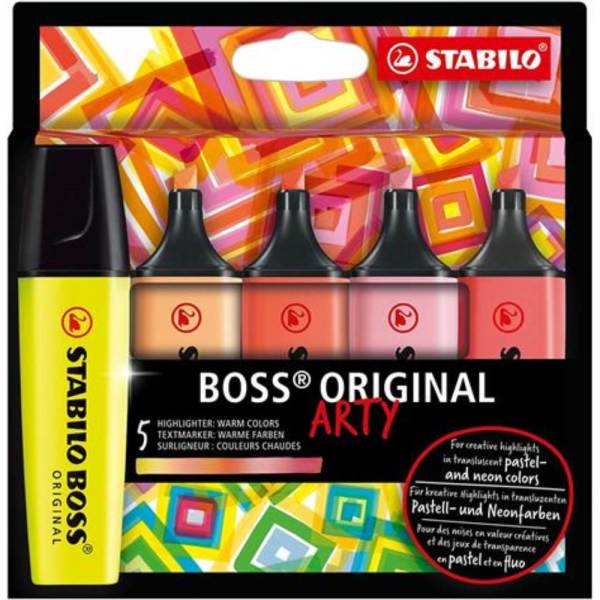 Stabilo Boss Arty Fosforlu Kalem Seti 5 Renk Sıcak Renkler 7/5-02-1-20