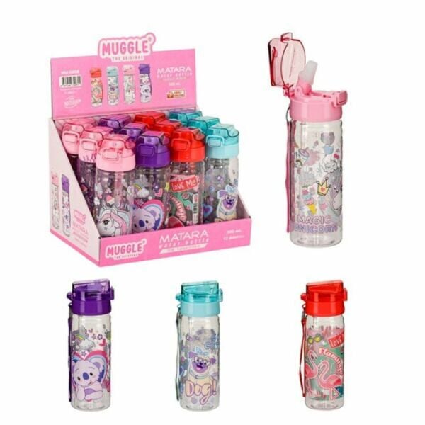 Muggle MU-0808 500 ml Plastik Matara