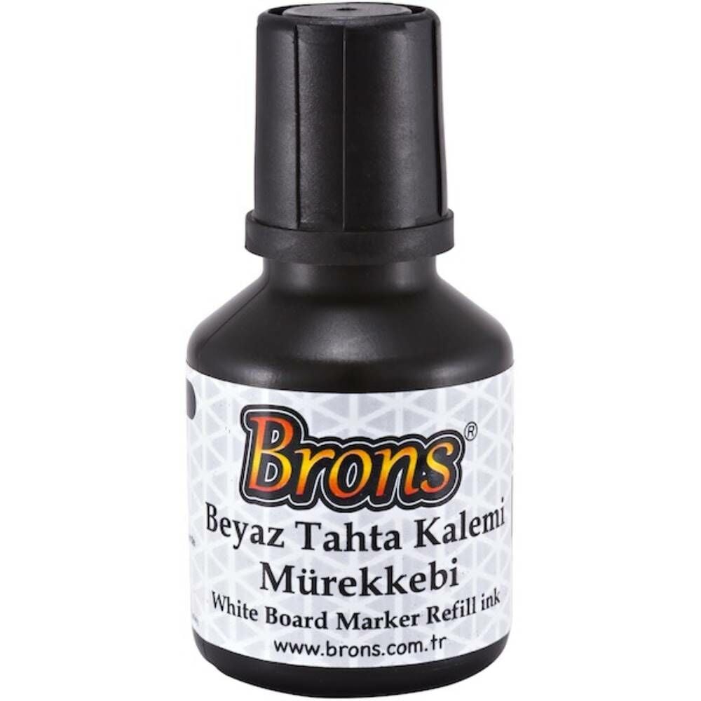 Brons Beyaz Tahta Kalemi  Mürekkebi  30 Cc Siyah Br-350