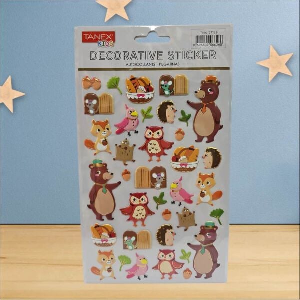 Tanex Sticker Pufy Mutlu Orman Hayvanları Serisi 27159