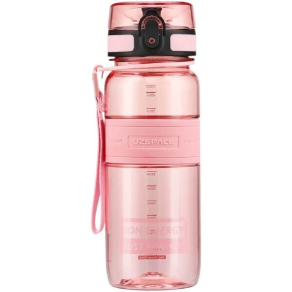 Uzspace 5029-2 Silikon Gövde 650 ml Açık Pembe Tritan Matara