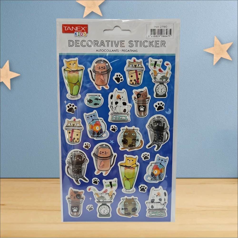 Tanex Sticker Pufy Şipşak Kediler Serisi 27180