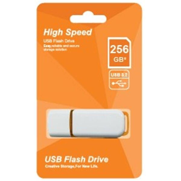 Elba 256GB Plastik Beyaz-Turuncu 3.2 USB Flash Bellek