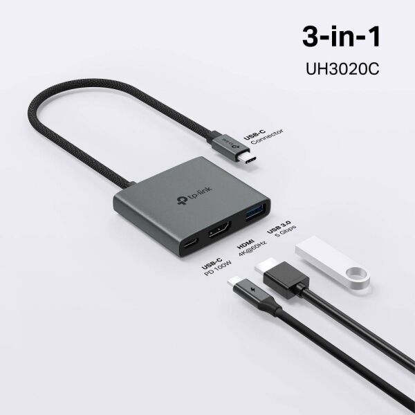 Tp-Link UH3020C USB Type C Docking Station 3 Port ( USB-C + HDMI + USB 3.0)