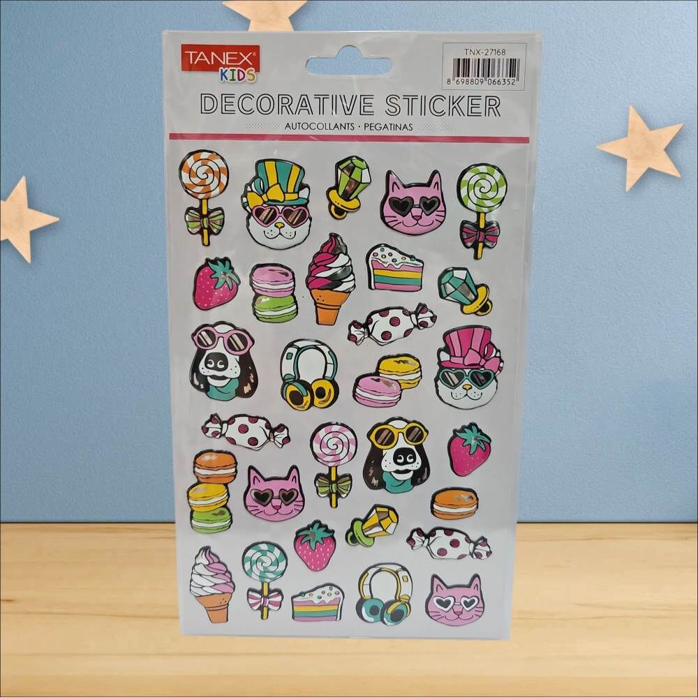 Tanex Sticker Pufy Artist Kedi Köpekler Serisi 27168