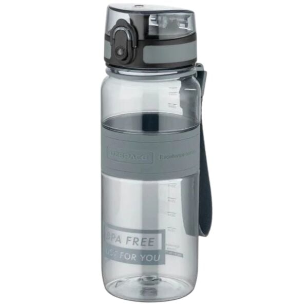 Uzspace 5029-2 Silikon Gövde 650 ml Siyah Tritan Matara