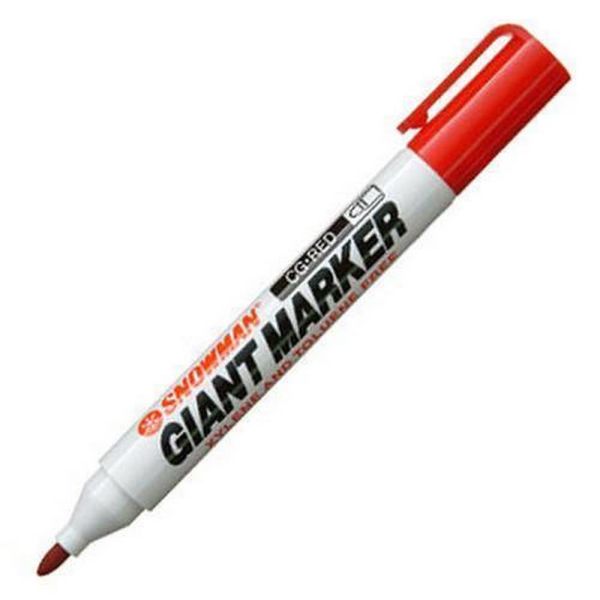 SNOWMAN PERMANENT MARKÖR K.YUVARLAK UÇ CG-12 KIRMI
