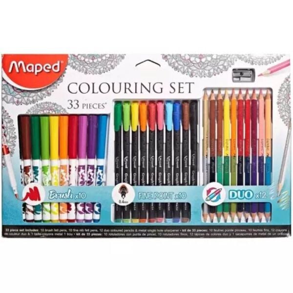 Maped Okul Seti 33 lü 10 lu Brush 10 lu Fineliner 12 li Duo Boya 897417