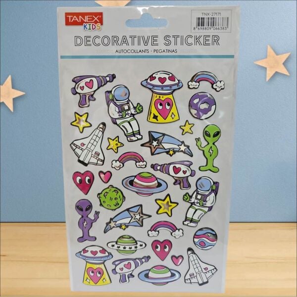 Tanex Sticker Pufy Renkli Uzaylılar Serisi 27171