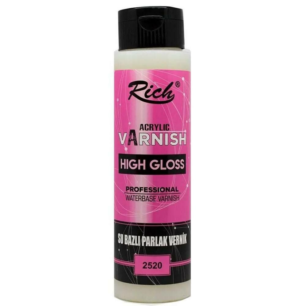 Rich High Gloss Su Bazlı Parlak Vernik 500 cc 500-2520