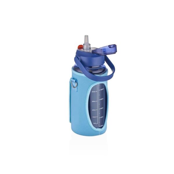 Vagonlife Kılıflı Pipetli Tritan Matara 1500 ml VGN2115 Mavi