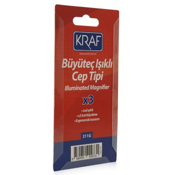 Kraf Büyüteç Işıklı Cep Tipi 311G
