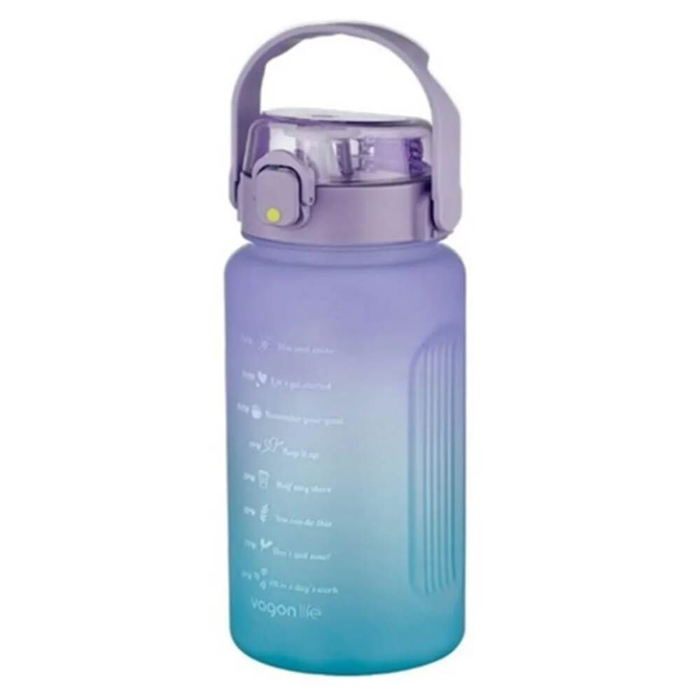 Vagonlife Uzspace Pipetli Tritan Matara 2000 ml VGN2114 Mavi Mor