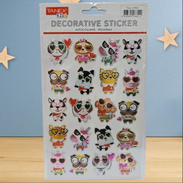 Tanex Sticker Pufy Komik Kedi Köpekler Serisi 27155