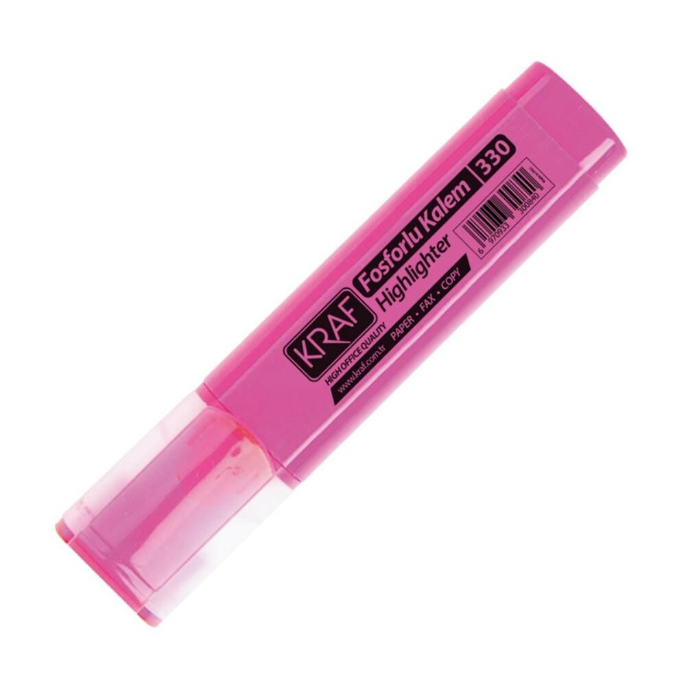 Kraf Fosforlu Kalem 330 Pembe