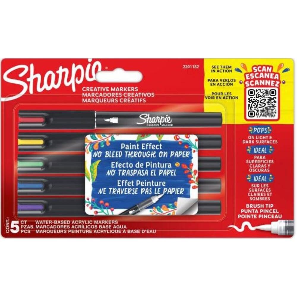 Sharpıe Creatıve Akrilik Markör Set Fırça Uç 5 Li 2201182