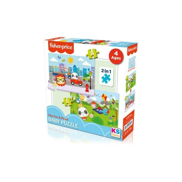 Fisher Price City Fun Pinnic 2 in 1 Baby Puzzle 13407