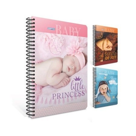 Baby A4 80 Yaprak Kareli Plastik Kapak Spiralli Defter 6596