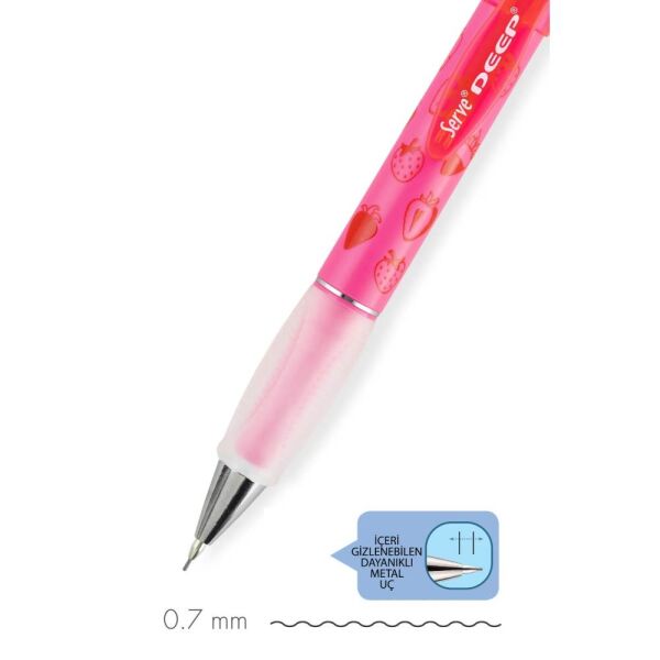 Serve Deep Versatil Kalem Meyve Serisi 07 mm Çilek