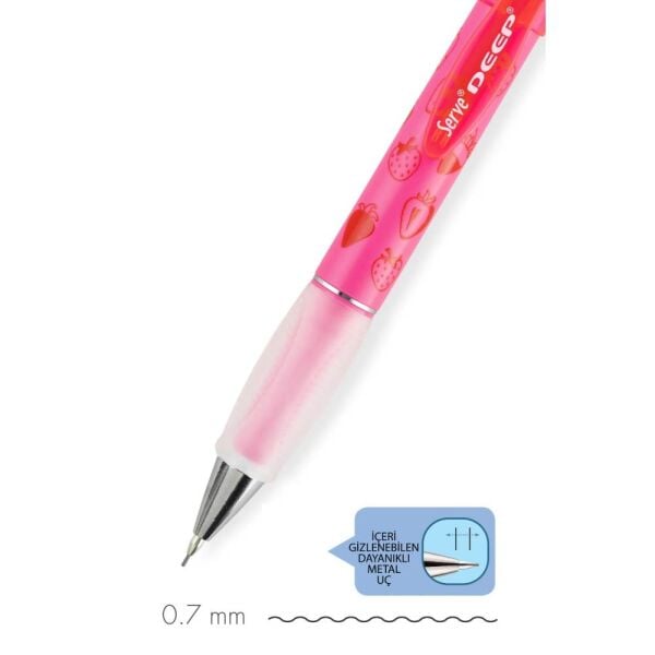 Serve Deep Versatil Kalem Meyve Serisi 07 mm Çilek