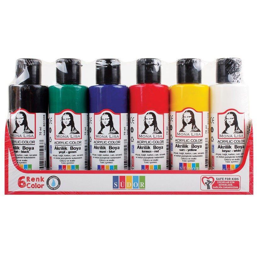 Südor Akrilik Boya 6 Renk 70 ml SD1006