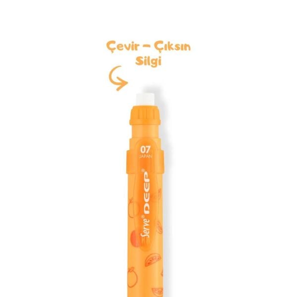 Serve Deep Versatil Kalem Meyve Serisi 07 mm Portakal