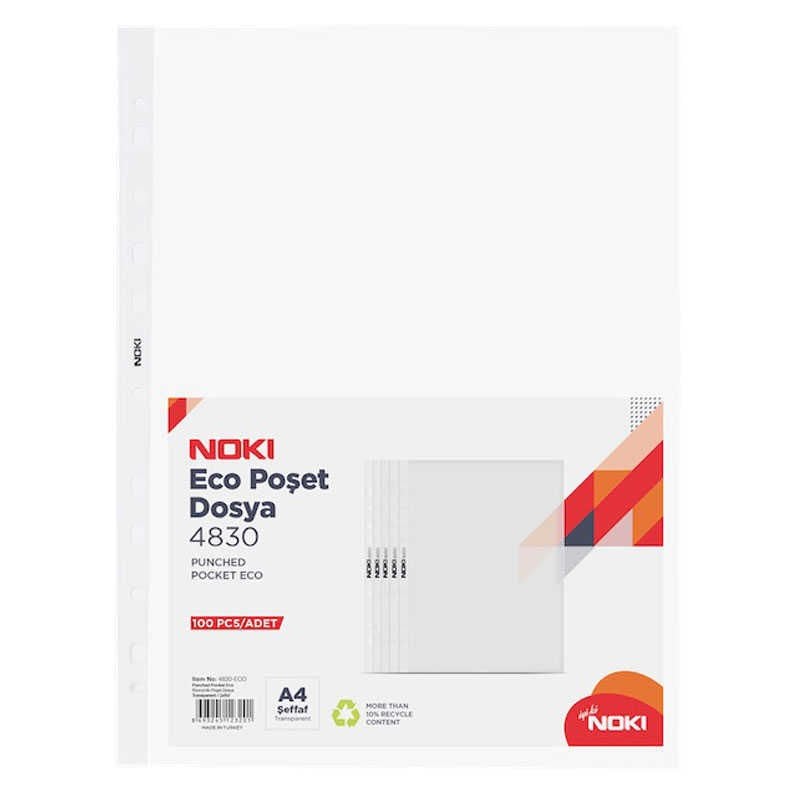 Noki Poşet Dosya A4 100 lü Eco 4830