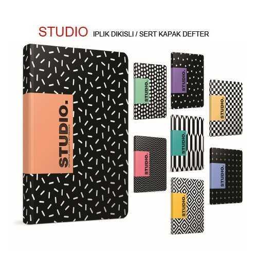 Studio Modelist Defter 17x24 120 Yaprak Kareli Sert Kapak 4779