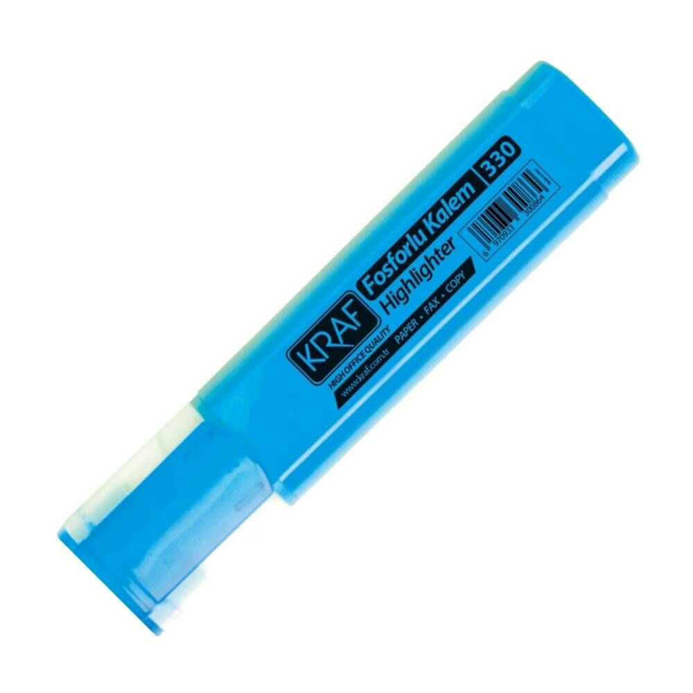 Kraf Fosforlu Kalem 330 Mavi