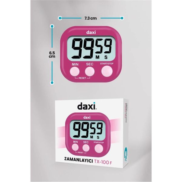 Daxi TX-100 Fuşya Kronometre