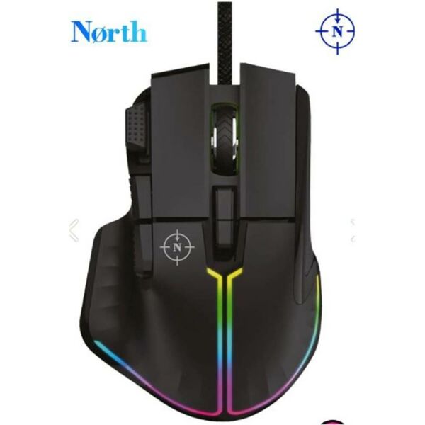 North Ragnarok RGB 12,800 DPI Profesyonel Makrolu Oyuncu Mouse