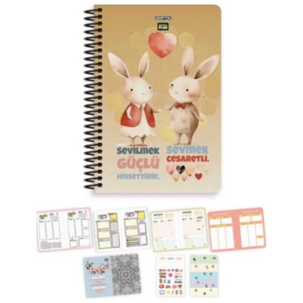 Mono Plan 17x24 96 Yaprak Planner 7329