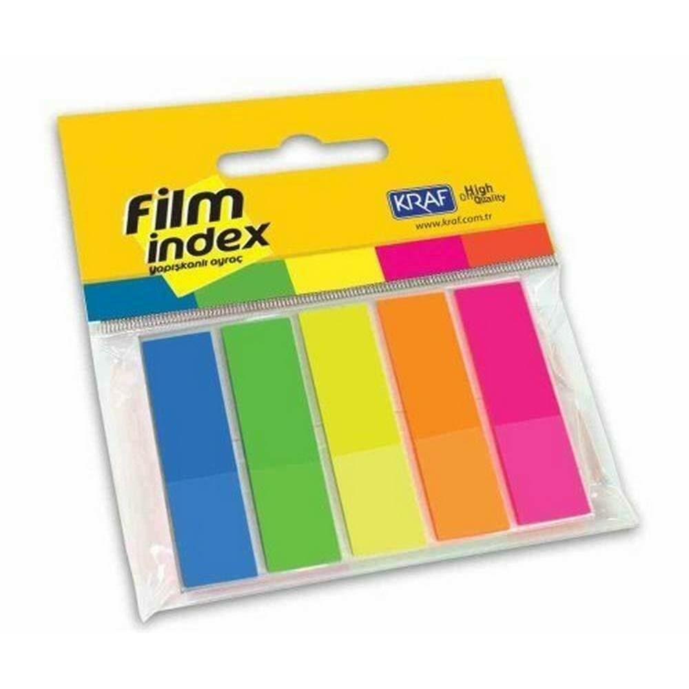 Kraf Film İndex Ayraç 5 Renk 13x44 mm 1344