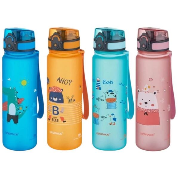 Uzspace Sevimli Hayvanlar Soft Touch 500 ml Tritan Matara 3026 Turuncu