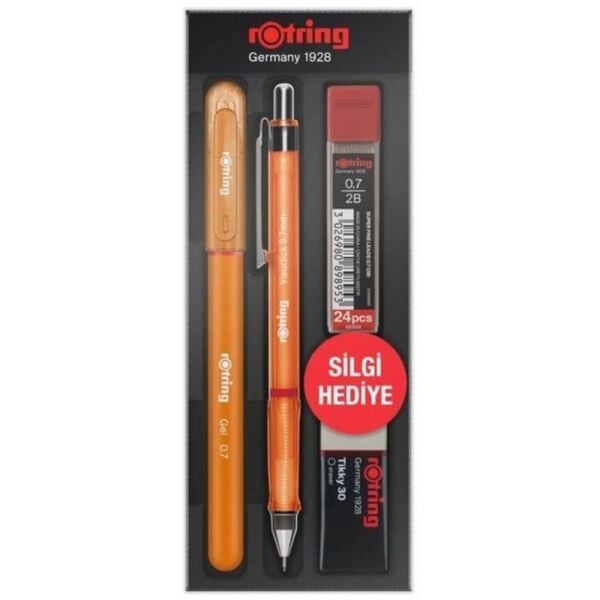 Rotring Versatil Kalem Visuclick + Jel 0.7 Okul Seti Turuncu