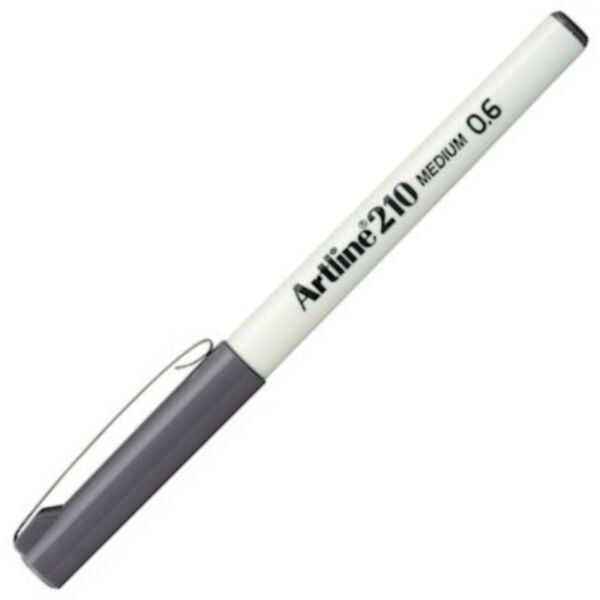 Artline 210N 06 mm Gri Keçe Uçlu Yazı Kalemi