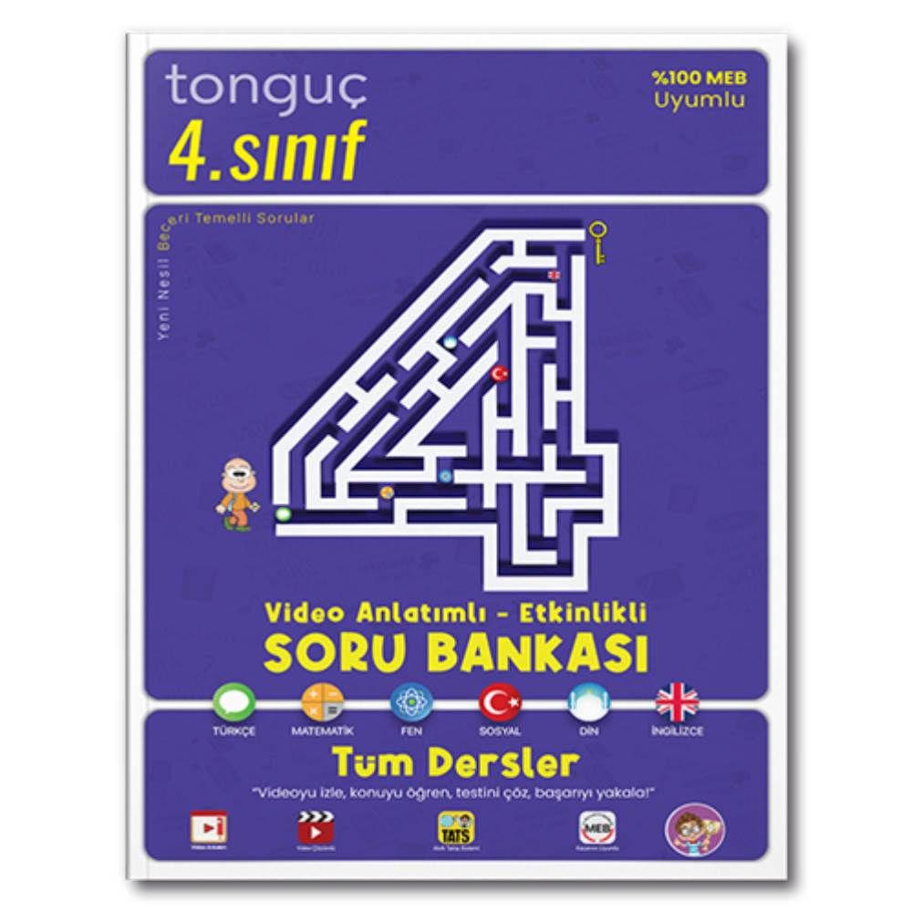Tonguç 4.Sınıf Tüm Dersler Video Anlatımlı Etkinlikli Soru Bankası