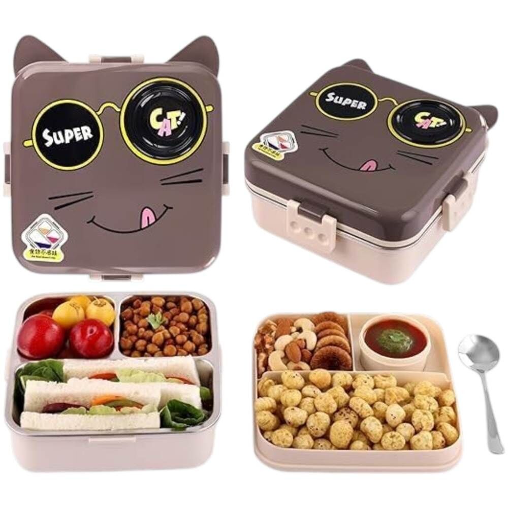 Bubu Lunch Box Çelik Beslenme Kabı Kedi 0072