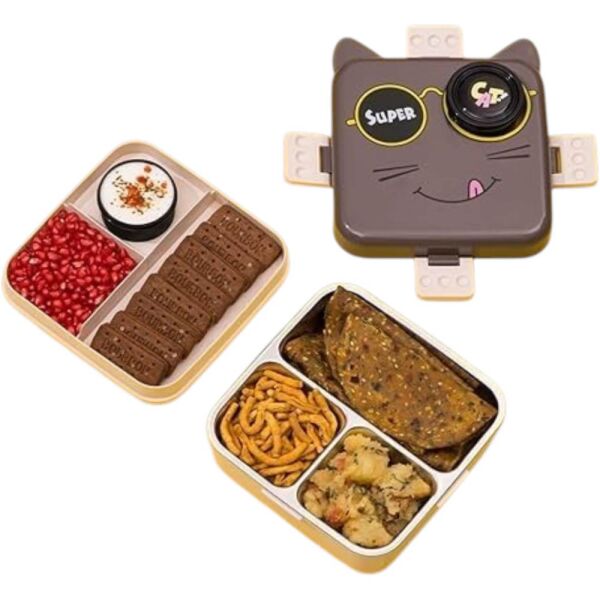 Bubu Lunch Box Çelik Beslenme Kabı Kedi 0072