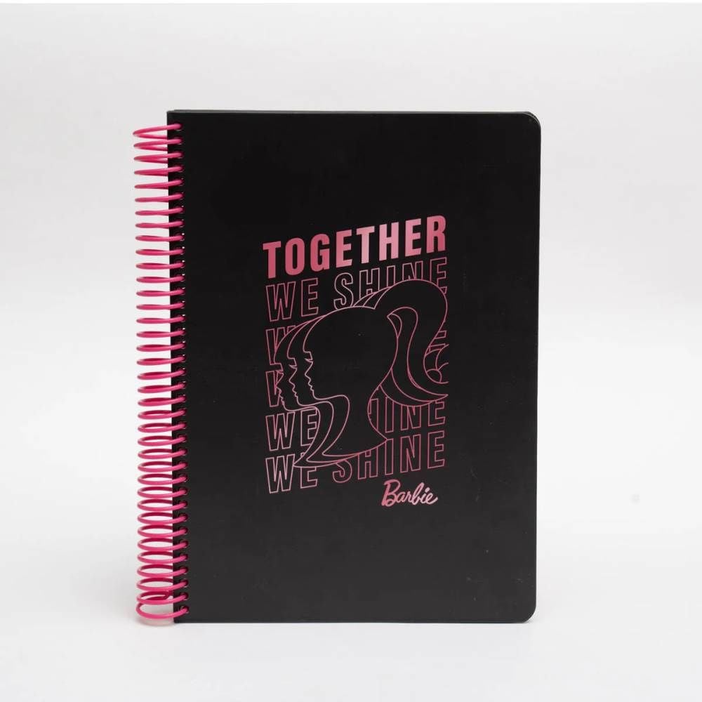 Barbie 17x24 96 Yaprak Noktalı Together We Shine Spiralli Defter Siyah 381075