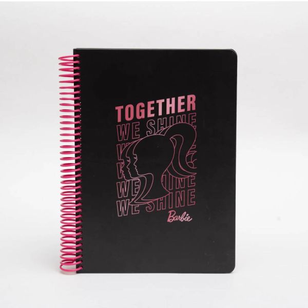 Barbie 17x24 96 Yaprak Noktalı Together We Shine Spiralli Defter Siyah 381075