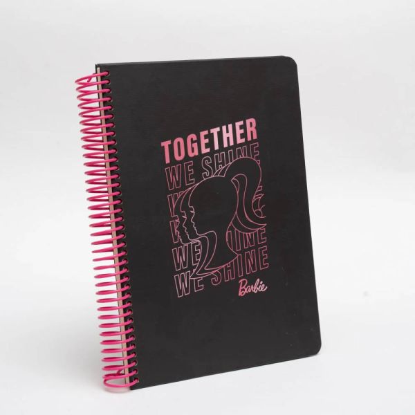 Barbie 17x24 96 Yaprak Noktalı Together We Shine Spiralli Defter Siyah 381075
