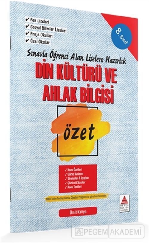 Delta Kültür 8.Sınıf Din Kültürü Özet