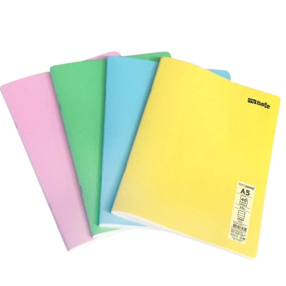 Mynote Text Pastel A5 40 Yaprak Çizgili Pp Kapak Okul Defteri A540-Ç