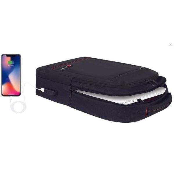 Mack MCC-007 17.3'' Office USB Girişli Notebook Sırt Çantası Siyah (Dahili USB Şarj Portu)